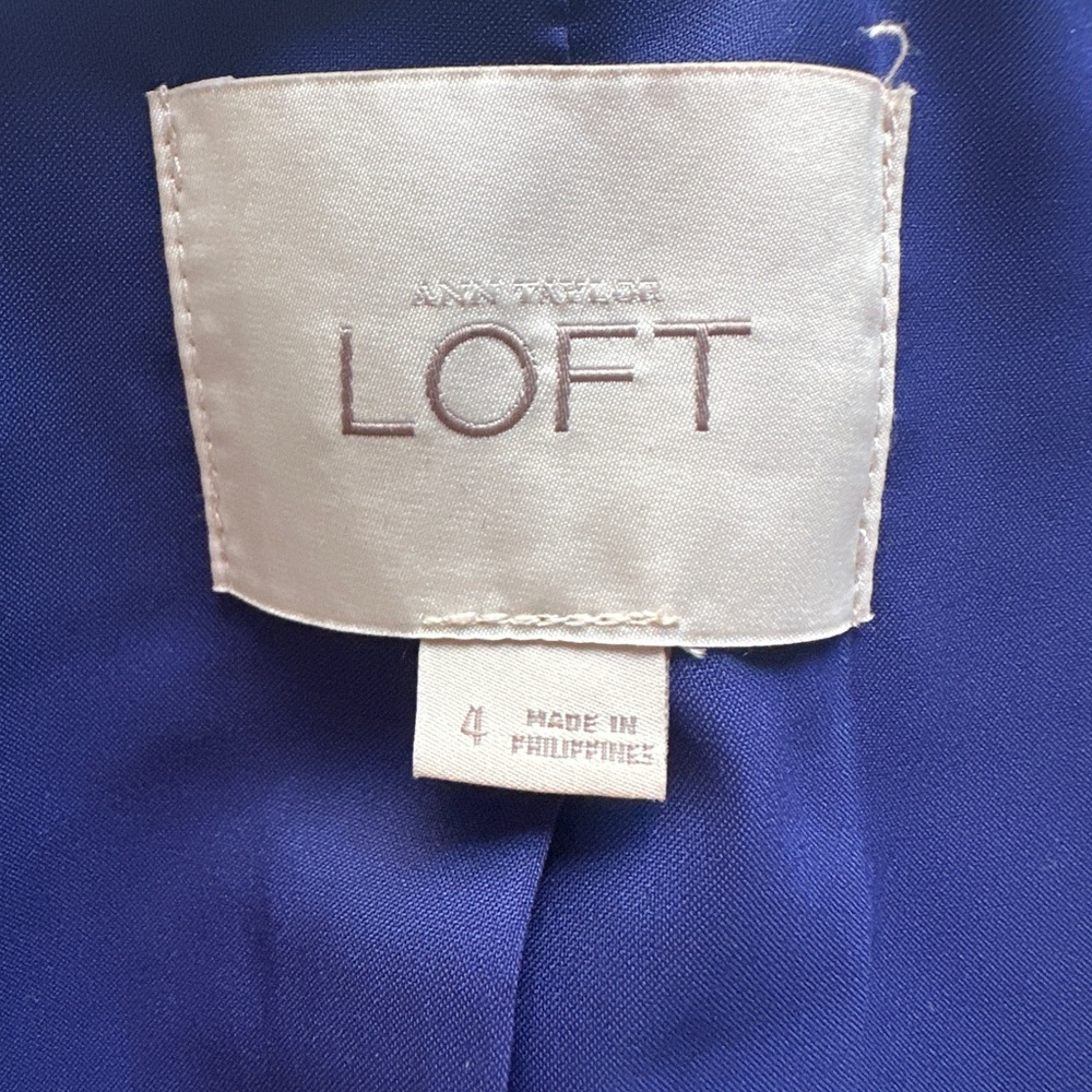 LOFT Teal Open Front Blazer - Picture 6 of 6
